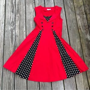 Rockabilly pinup red dress